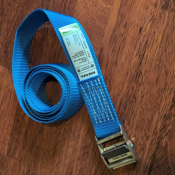 Diesel Vibrant Blue 1NDU5TRY Men's Belt - Picture 3 of 10